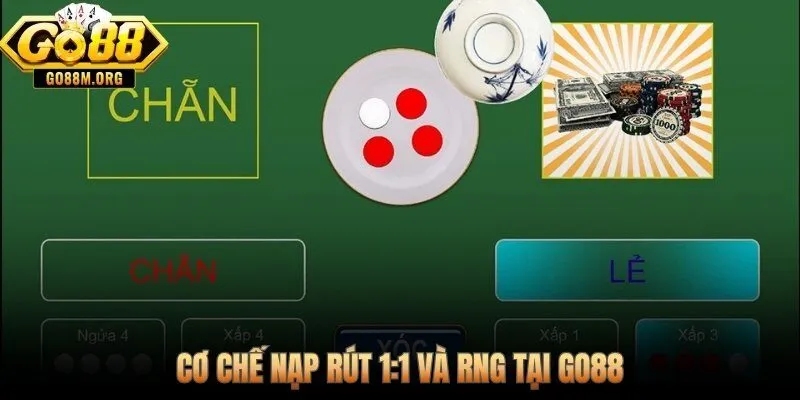 Tỷ lệ nạp rút 1:1 minh bạch và RNG kiểm định độc lập tại Go88