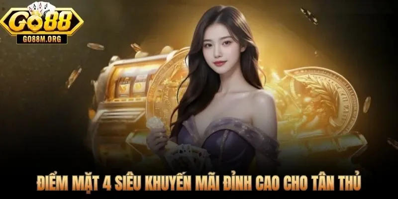 Go88 tặng tân thủ 4 ưu đãi tiền thật tổng giá trị hàng triệu đồng