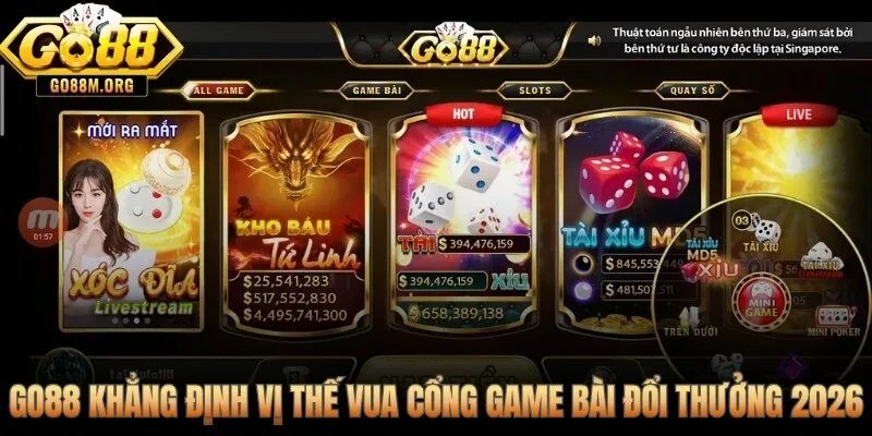 Go88 2025 / 2026 và con số 12,5 triệu tài khoản xác nhận vị trí dẫn đầu