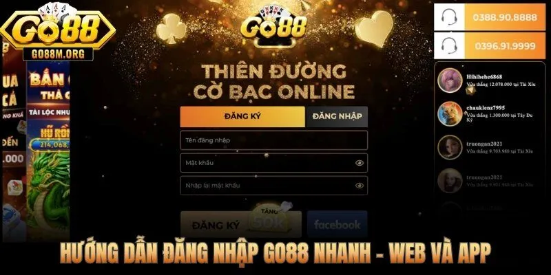 Các bước đăng nhập Go88 trên Web Android và iOS rõ ràng nhất
